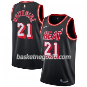 Canotte Uomo Miami Heat Hassan Whiteside 21 Nike 2017-18 Hardwood Classics Nero Swingman